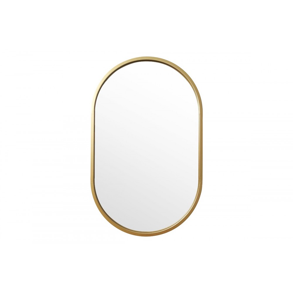 Καθρέπτης "ELLIPSE" από μέταλλο σε χρώμα χρυσό 50x2x80