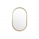 Καθρέπτης "ELLIPSE" από μέταλλο σε χρώμα χρυσό 50x2x80