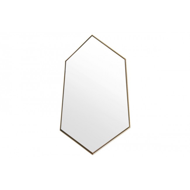 Καθρέπτης "POLYGON" από μέταλλο σε χρώμα χρυσό 31x2x51