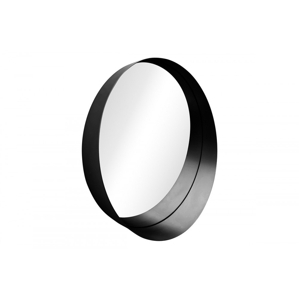 Καθρέπτης "ROUND 3" από μέταλλο σε χρώμα μαύρο Φ50