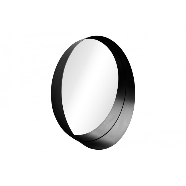 Καθρέπτης "ROUND 3" από μέταλλο σε χρώμα μαύρο Φ50