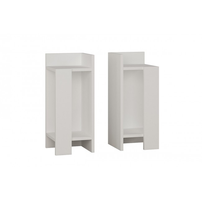 Κομοδίνο "IMMERSE" σετ 2τεμ σε χρώμα λευκό 27x25x60