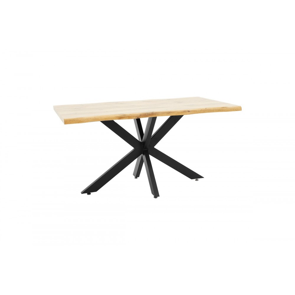 Τραπέζι "GILMAN" σε χρώμα σονόμα/μαύρο 150x90x75