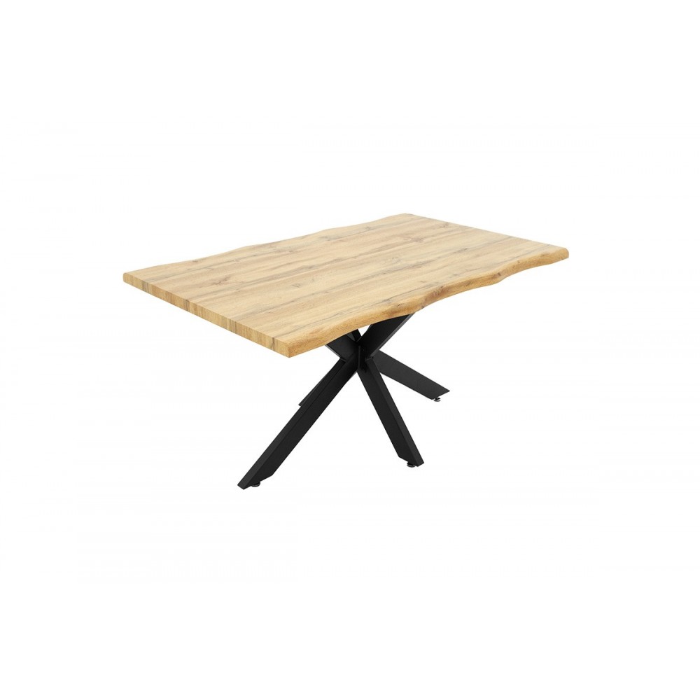 Τραπέζι "GILMAN" σε χρώμα σονόμα/μαύρο 150x90x75