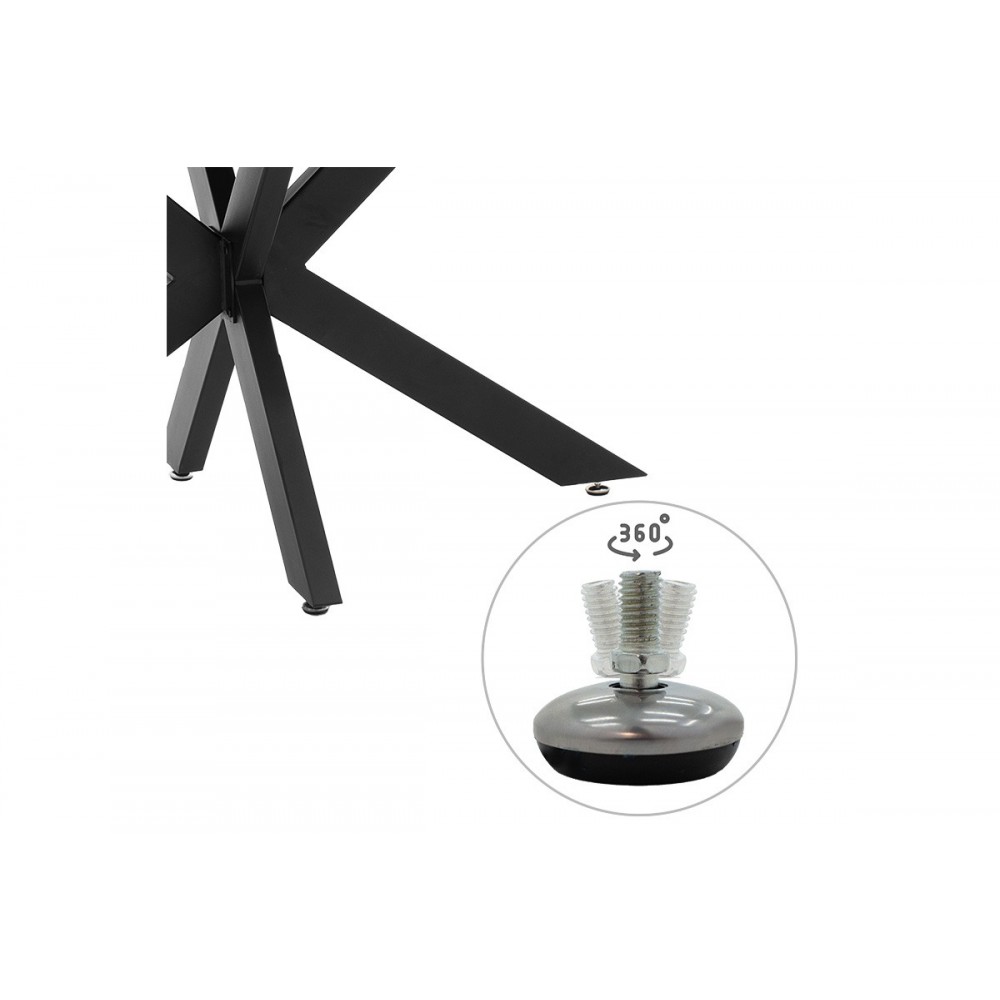 Τραπέζι "GILMAN" σε χρώμα σονόμα/μαύρο 150x90x75