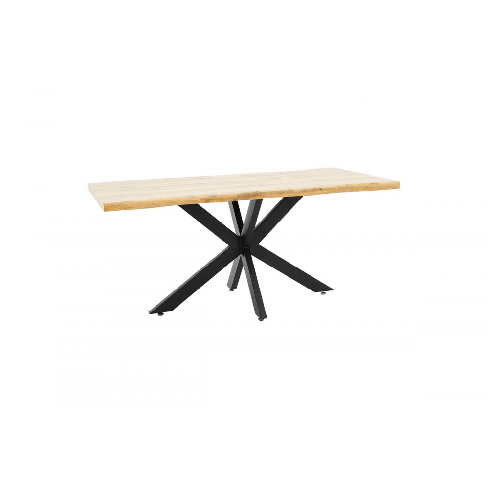 Τραπέζι "GILMAN" σε χρώμα σονόμα/μαύρο 180x90x75