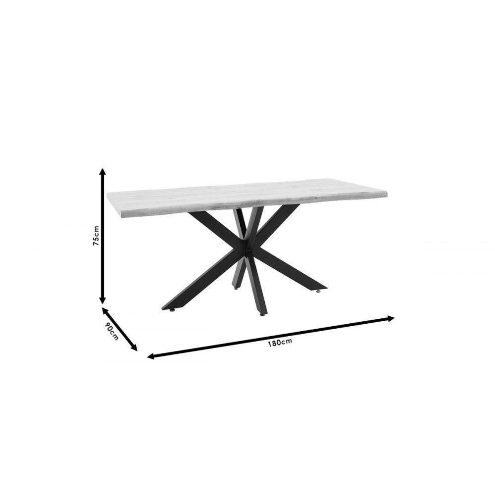 Τραπέζι "GILMAN" σε χρώμα σονόμα/μαύρο 180x90x75