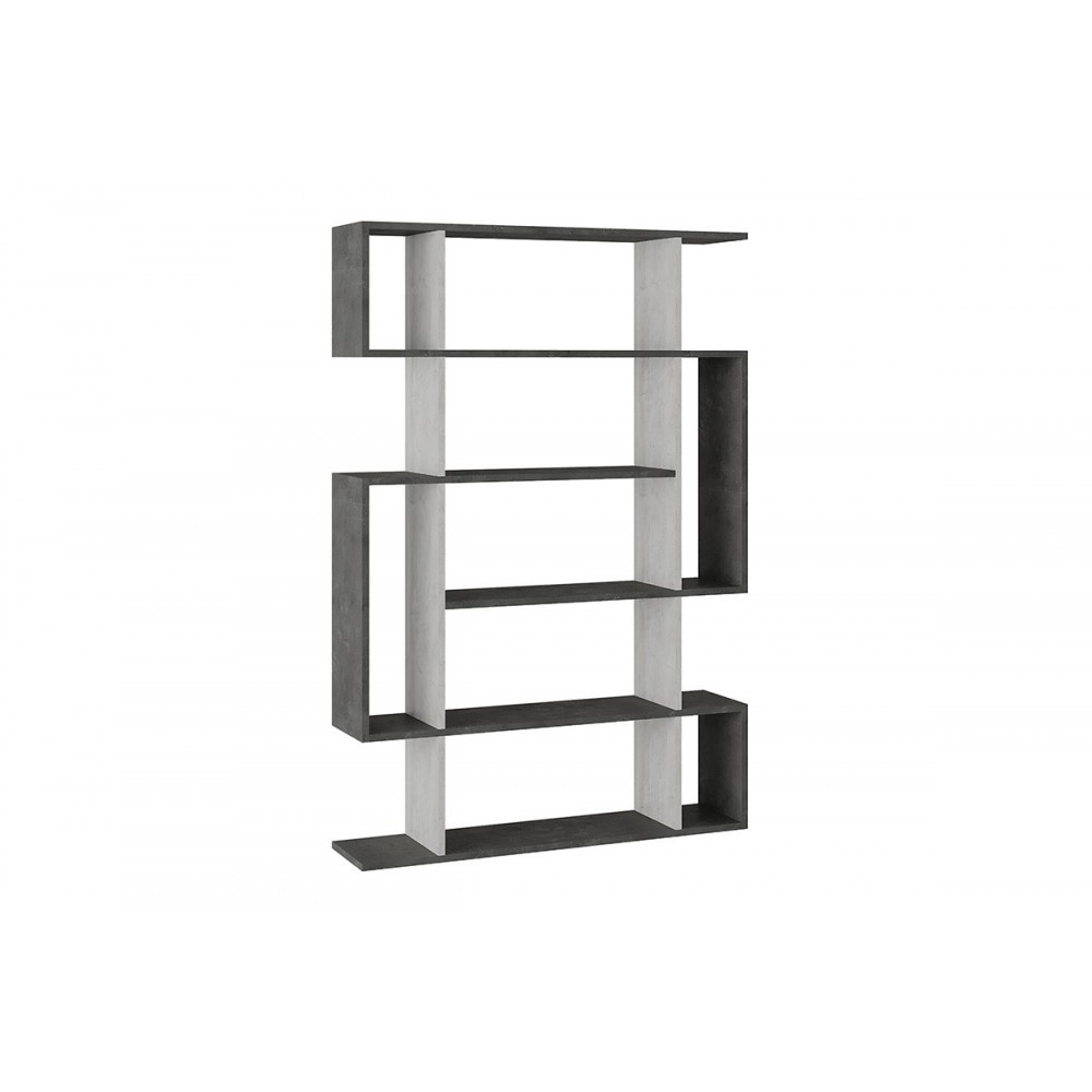 Βιβλιοθήκη "MITO" σε χρώμα γκρι/λευκό 108.5x25.5x161