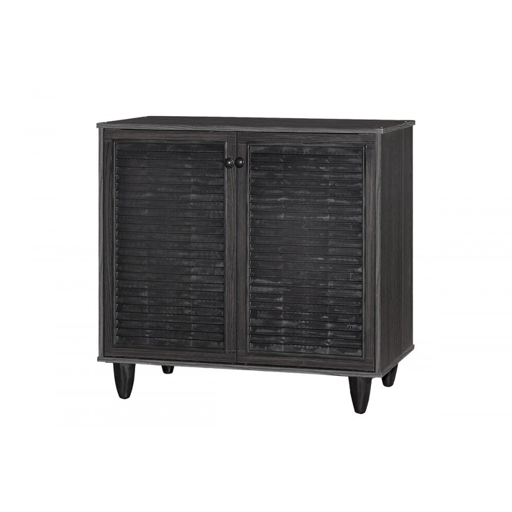 Παπουτσοθήκη "RONAN" σε χρώμα βέγγε/μαύρο 70.5x35x66