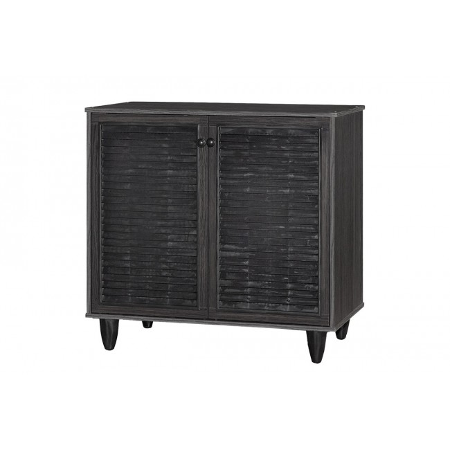 Παπουτσοθήκη "RONAN" σε χρώμα βέγγε/μαύρο 70.5x35x66