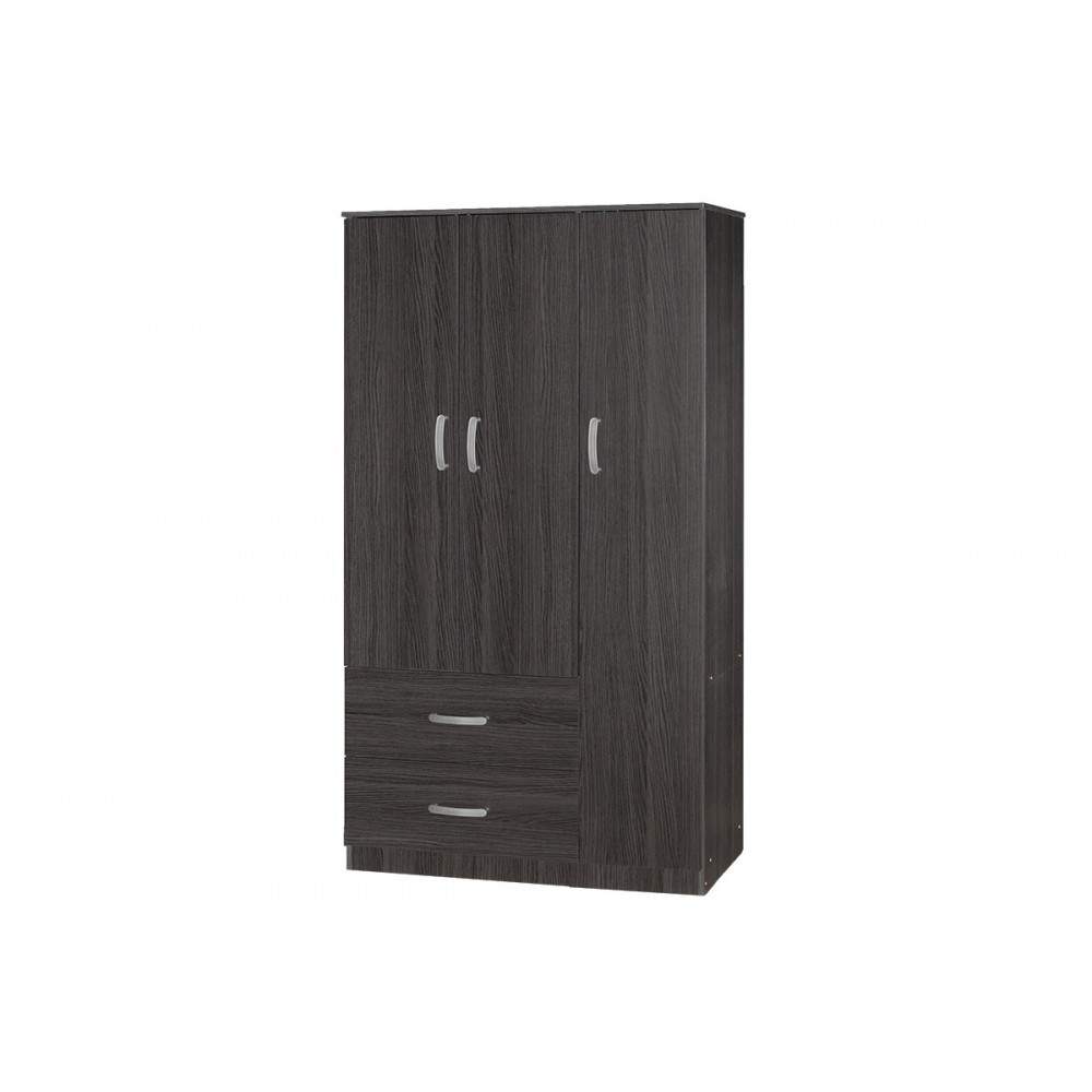 Ντουλάπα "ZELIA" τρίφυλλη με συρτάρια σε χρώμα βέγγε 90x42x180