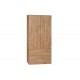 Ντουλάπα "ZELIA" δίφυλλη με συρτάρια σε χρώμα φυσικό 79x42x180