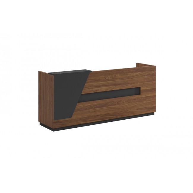 Γραφείο reception "OSCAR" σε χρώμα καρυδί/ανθρακί 180x65x76