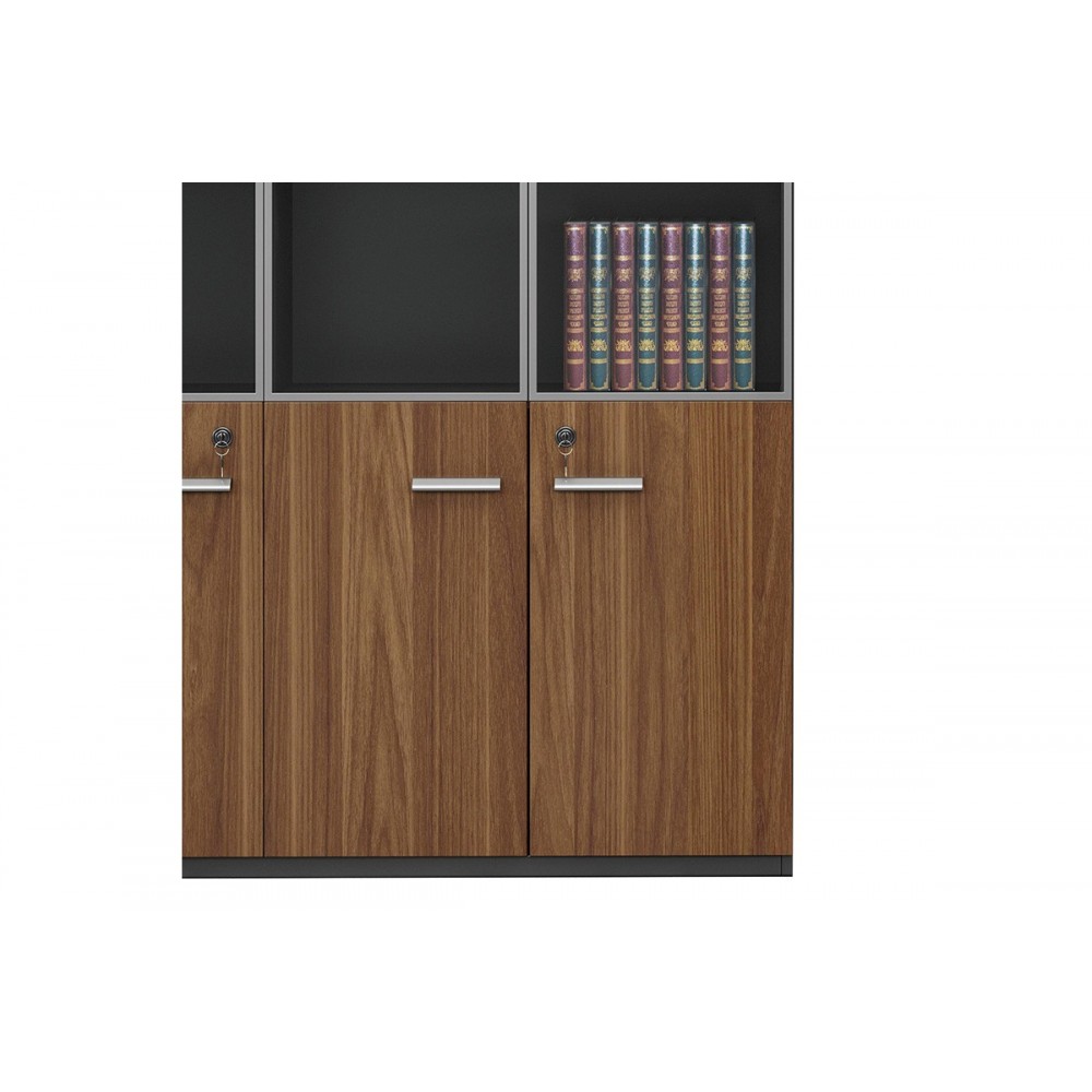 Ντουλάπα "OSCAR" σε χρώμα καρυδί/ανθρακί 120x40x200