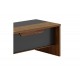 Γραφείο "OSCAR" δεξιά γωνία σε χρώμα καρυδί/ανθρακί 200x95x76/180x50x68