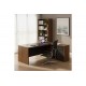 Γραφείο "OSCAR" αναστρέψιμη γωνία σε χρώμα καρυδί/ανθρακί 200x100x76/88,6x40x76
