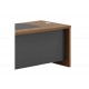 Γραφείο "OSCAR" αναστρέψιμη γωνία σε χρώμα καρυδί/ανθρακί 200x100x76/88,6x40x76