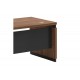 Γραφείο "OSCAR" αναστρέψιμη γωνία σε χρώμα καρυδί/ανθρακί 180x90x76/80x45x76