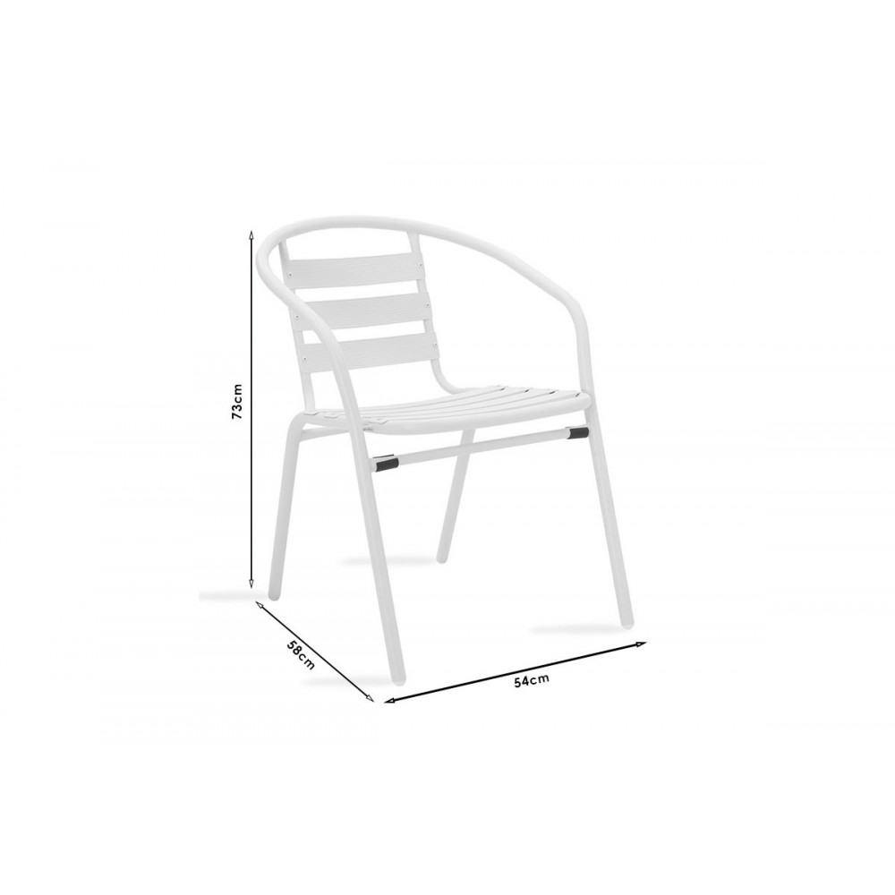 Πολυθρόνα κήπου "TADE" από μέταλλο σε ανθρακί χρώμα 54x58x73