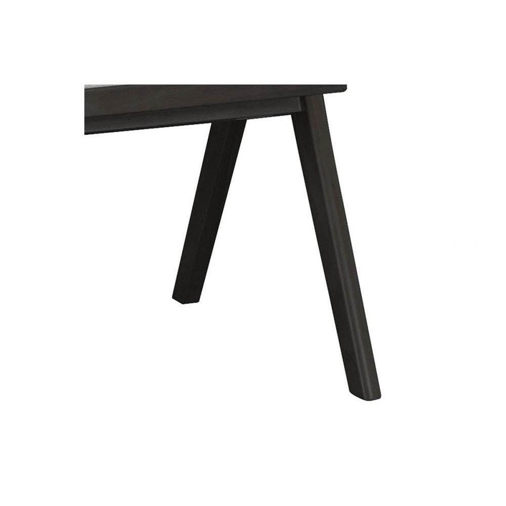 Πολυθρόνα "WINSLOW" από ξύλο/ύφασμα σε χρώμα μαύρο/γκρι 56.4x63.5x80.5