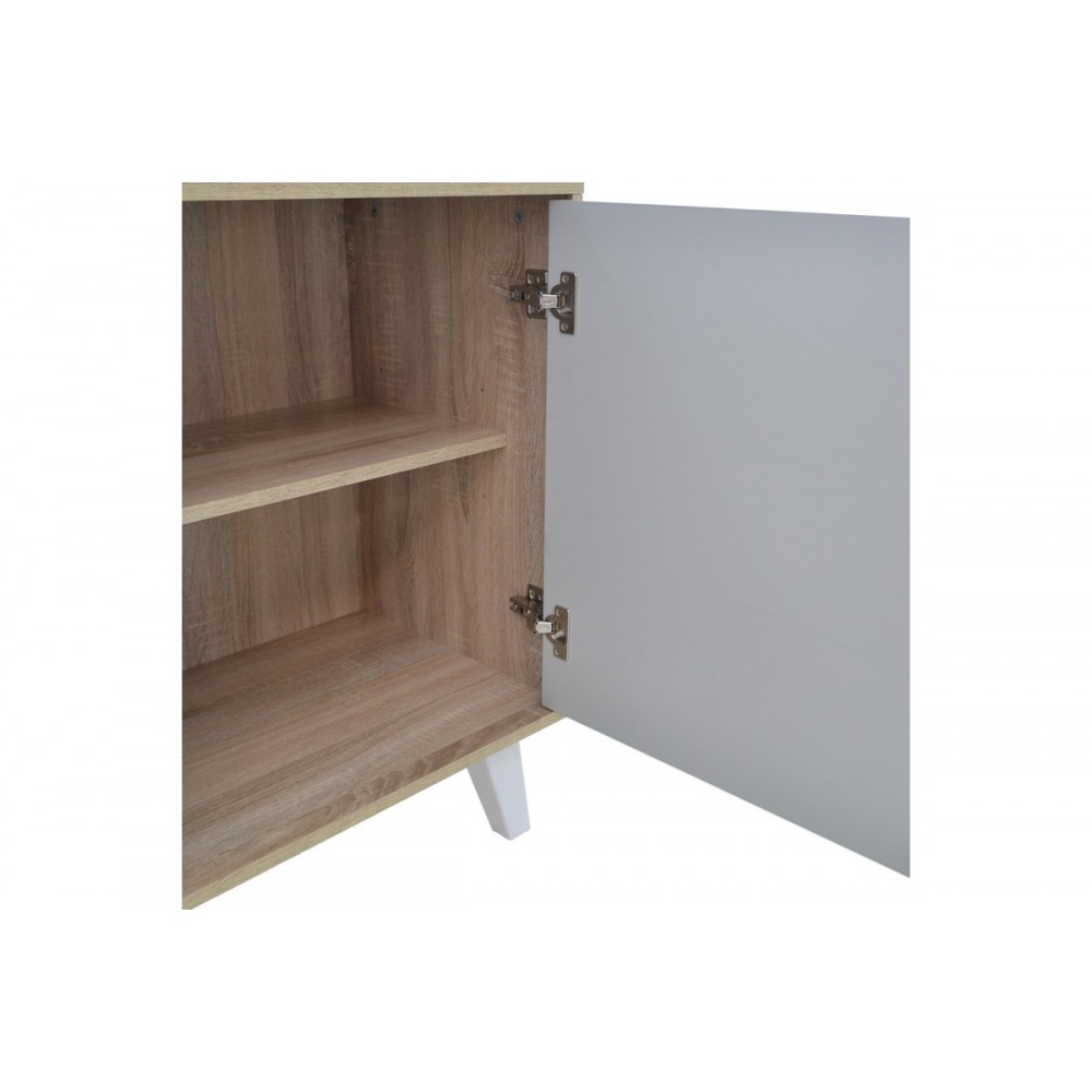 Μπουφές "BILLIE" σε χρώμα σονόμα/γκρι 149x40x77