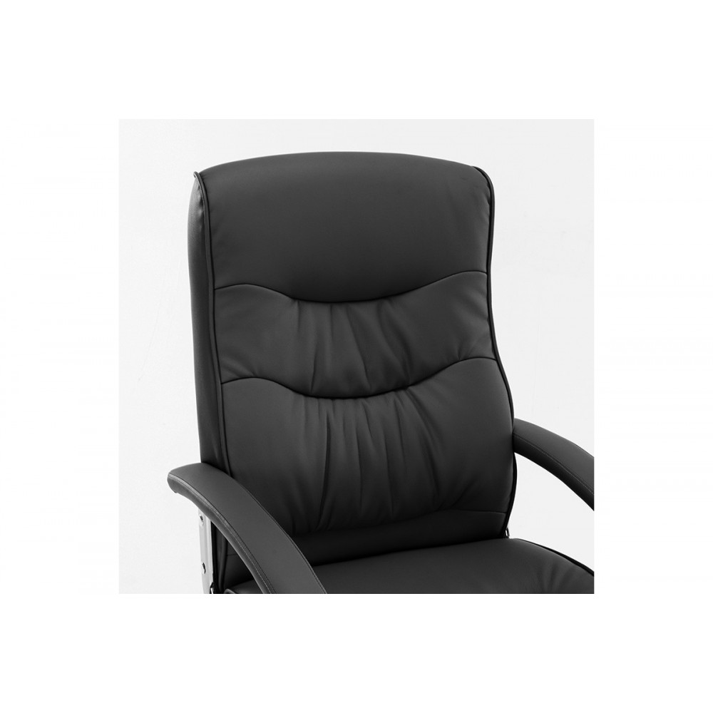Πολυθρόνα διευθυντή "PRIMROSE" σε μαύρο χρώμα 65x74x110/120