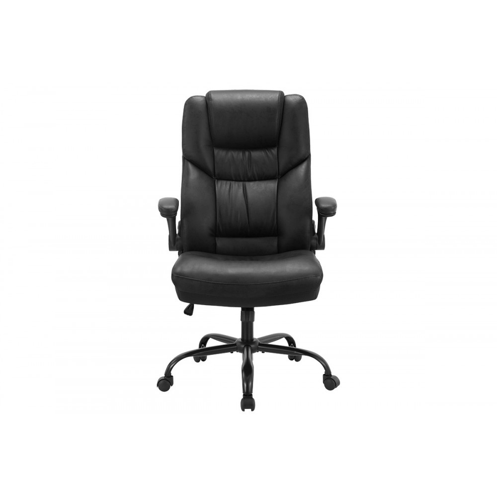 Πολυθρόνα διευθυντή "STELLAR" από PVC σε χρώμα μαύρο 70x77x110/119