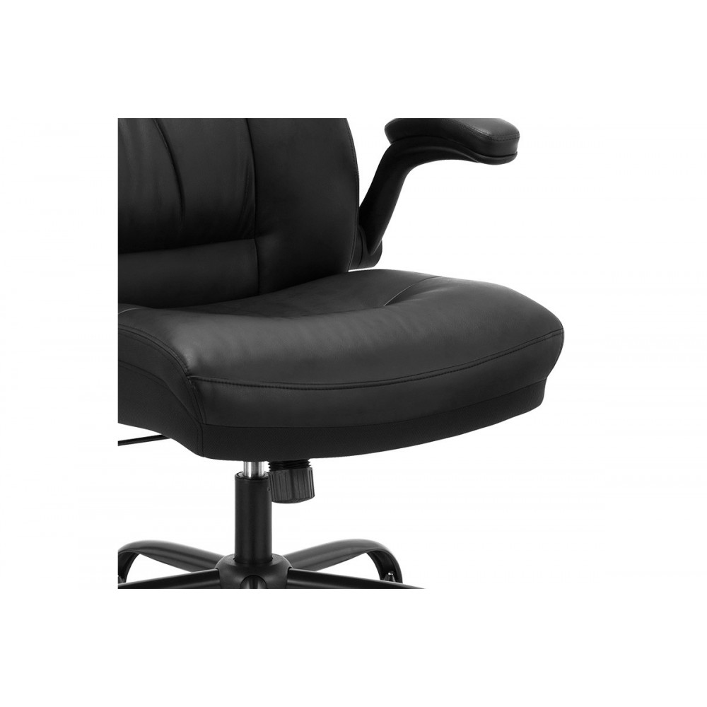 Πολυθρόνα διευθυντή "STELLAR" από PVC σε χρώμα μαύρο 70x77x110/119