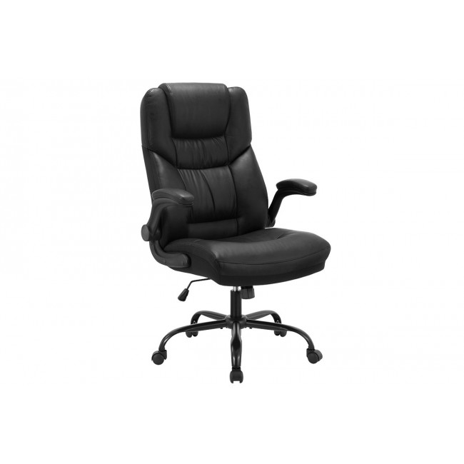 Πολυθρόνα διευθυντή "STELLAR" από PVC σε χρώμα μαύρο 70x77x110/119