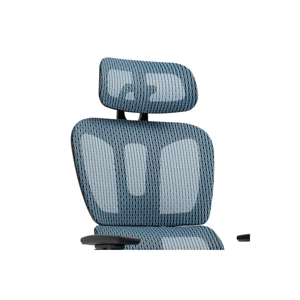 Πολυθρόνα διευθυντή "VERDANT" από ύφασμα/μέταλλο σε χρώμα μπλε 62x67x116/124