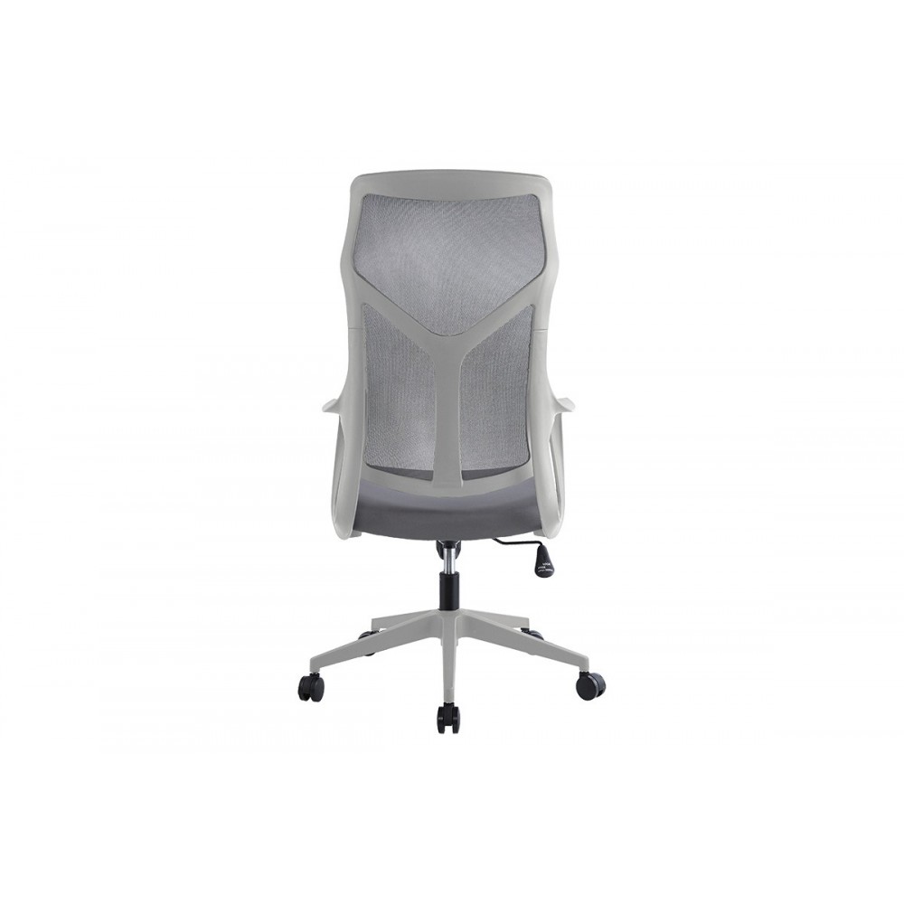 Πολυθρόνα εργασίας "FRAGRANT" από μέταλλο/ύφασμα σε χρώμα γκρι 50x52x97/107