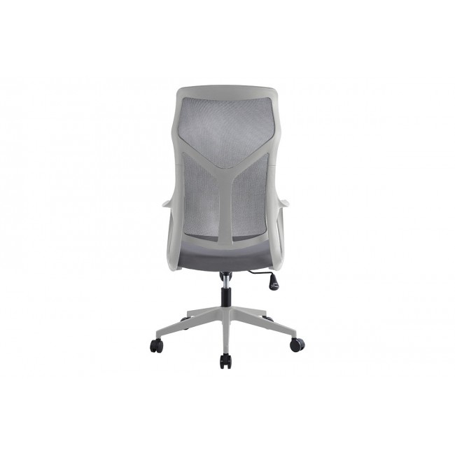 Πολυθρόνα εργασίας "FRAGRANT" από μέταλλο/ύφασμα σε χρώμα γκρι 50x52x97/107