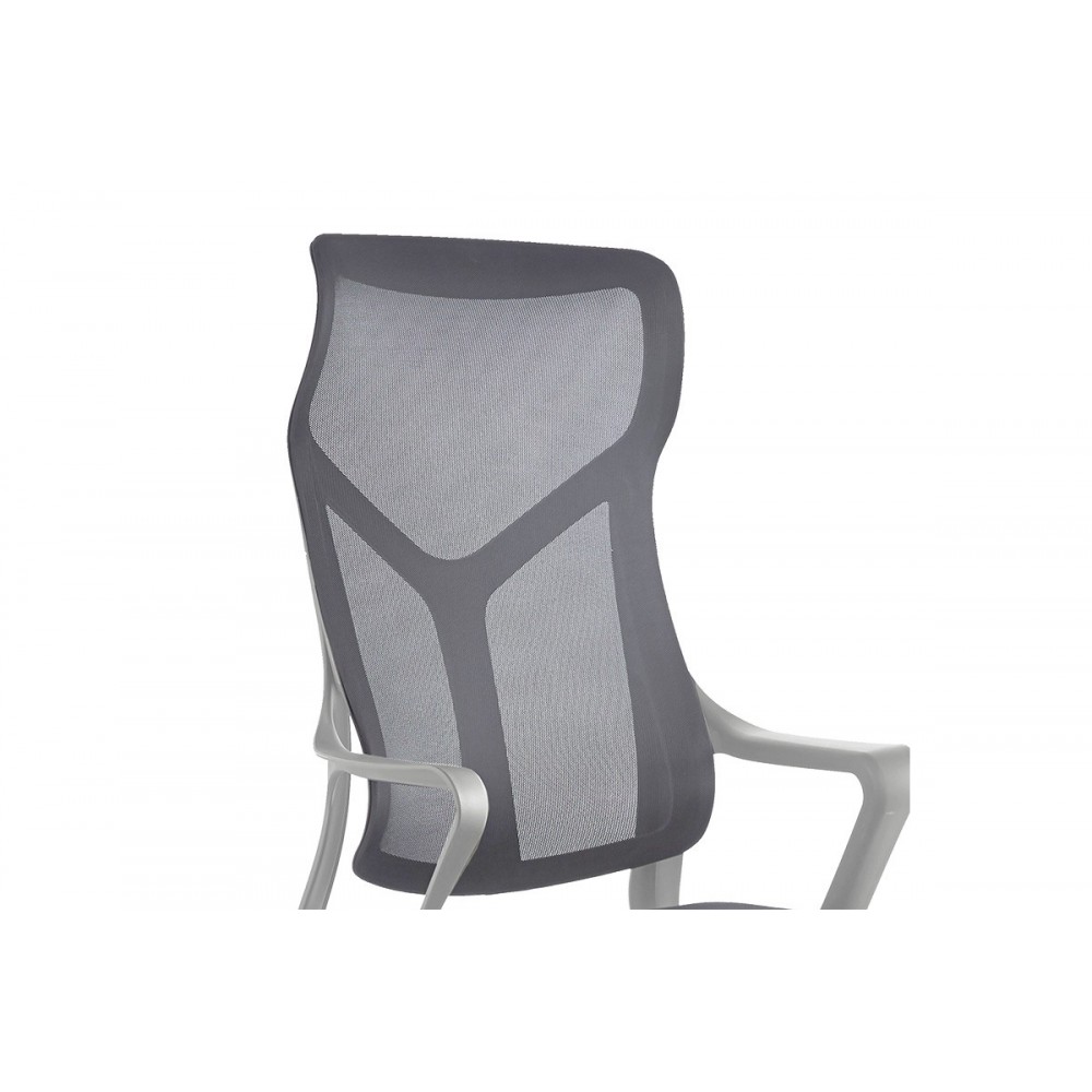 Πολυθρόνα εργασίας "FRAGRANT" από μέταλλο/ύφασμα σε χρώμα γκρι 50x52x97/107