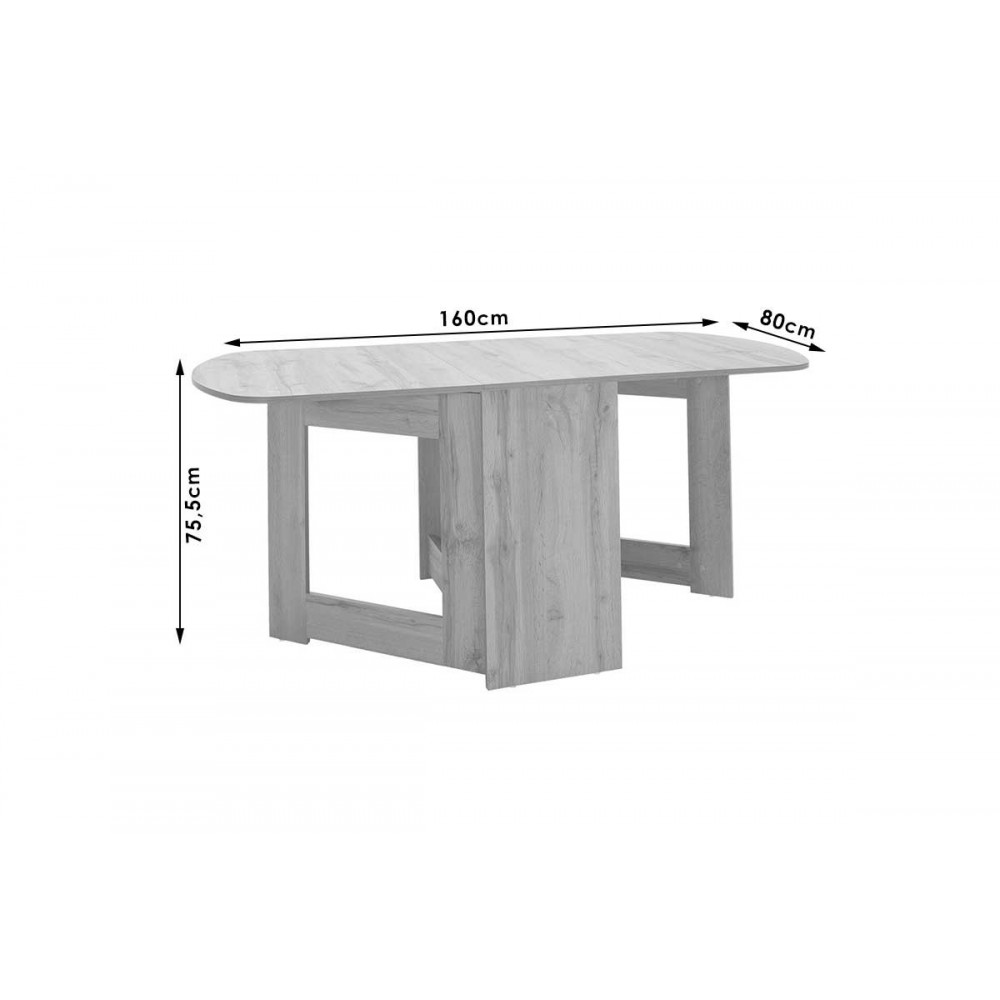 Τραπέζι "NADINE" σε sonoma χρώμα 37/160x80x76.5