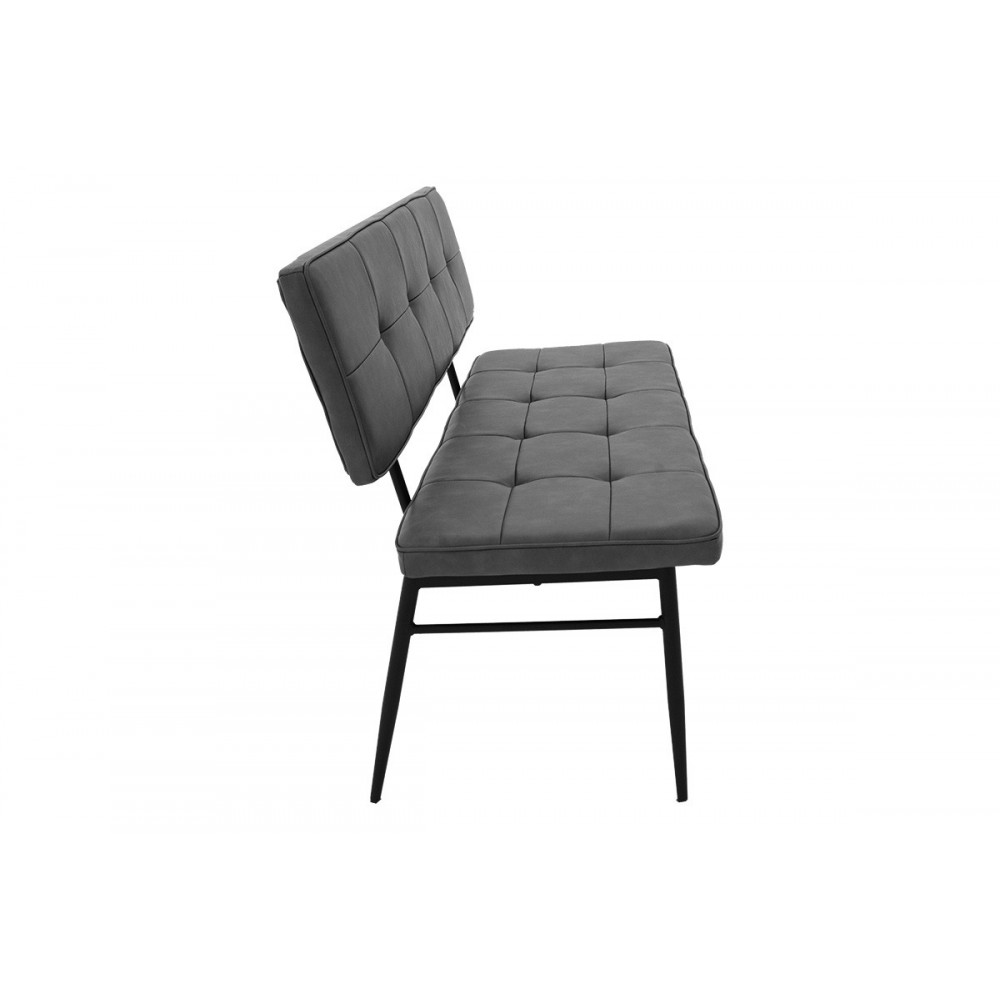 Καναπές διθέσιος "ROSEN" σε μαύρο/ανθρακί χρώμα 122x55.5x84.5