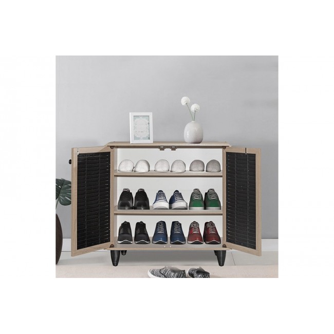 Παπουτσοθήκη-ντουλάπι ''Ronan'' σε χρώμα φυσικό 70.5x35x66