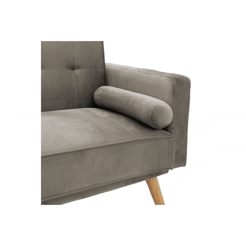 Καναπές-κρεβάτι ''SUCCESS'' από ύφαμα βελούδο σε χρώμα γκρι 190x80x84