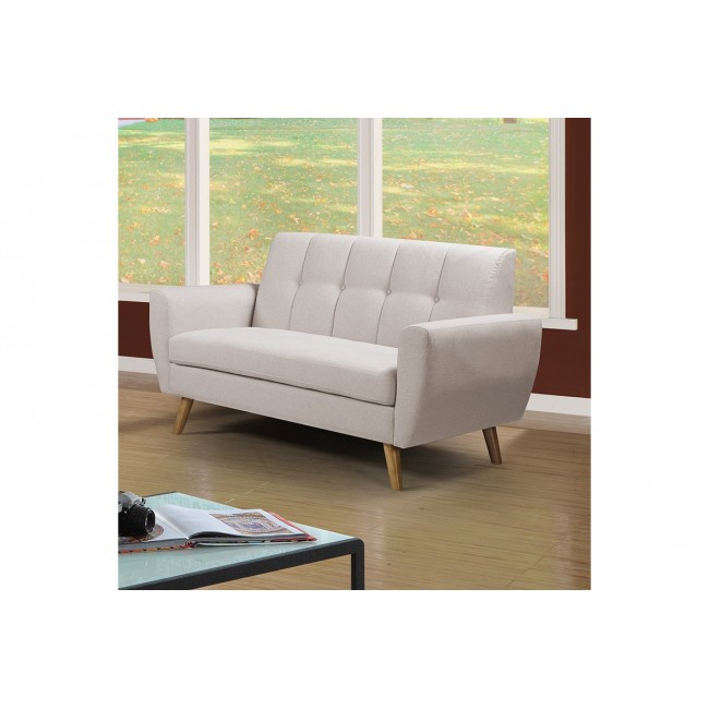 Καναπές "DECENCY" διθέσιος απο ύφασμα σε χρώμα μπεζ 149x75x86