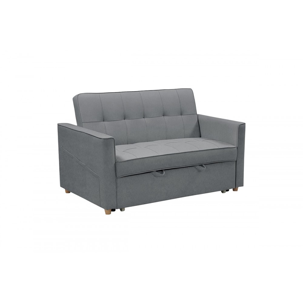 Καναπές-κρεβάτι ''Commit'' από ύφασμα σε χρώμα ανθρακί 142x93x90