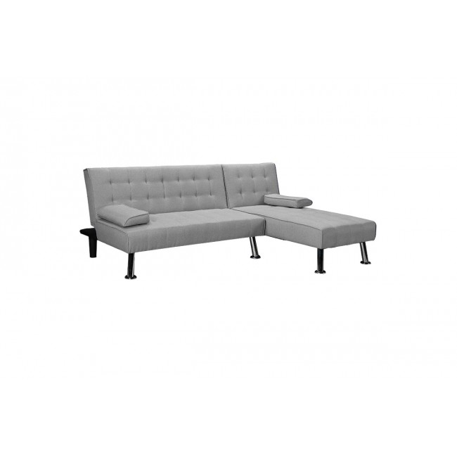 Καναπές-κρεβάτι αριστερή γωνία "BRISK'  απο ύφασμα σε χρώμα γκρι 200x146x75