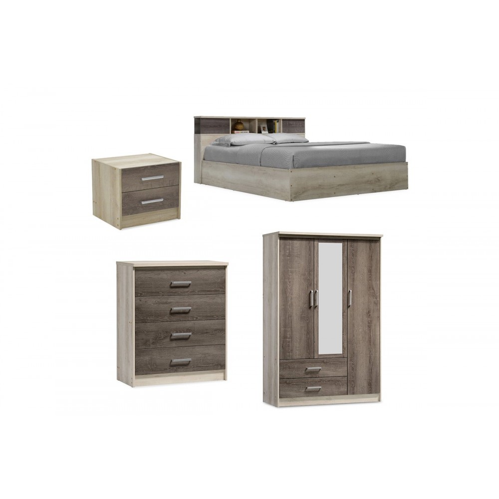 Σετ φοιτητικό πακέτο "DREAMCATCHER 5" 4τμχ σε χρώμα φυσικό καπουτσίνο 167,5x221x84