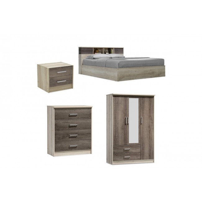 Σετ φοιτητικό πακέτο "DREAMCATCHER 5" 4τμχ σε χρώμα φυσικό καπουτσίνο 167,5x221x84