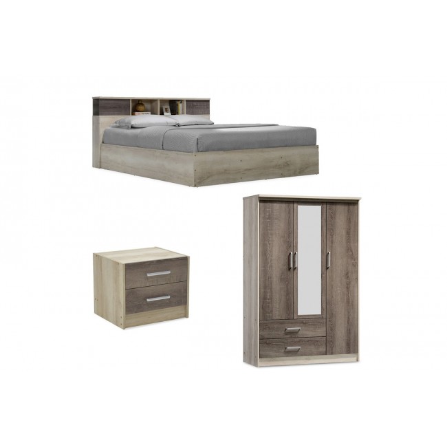 Σετ φοιτητικό πακέτο "DREAMCATCHER" 3τμχ  σε χρώμα φυσικό καπουτσίνο 167,5x203x102