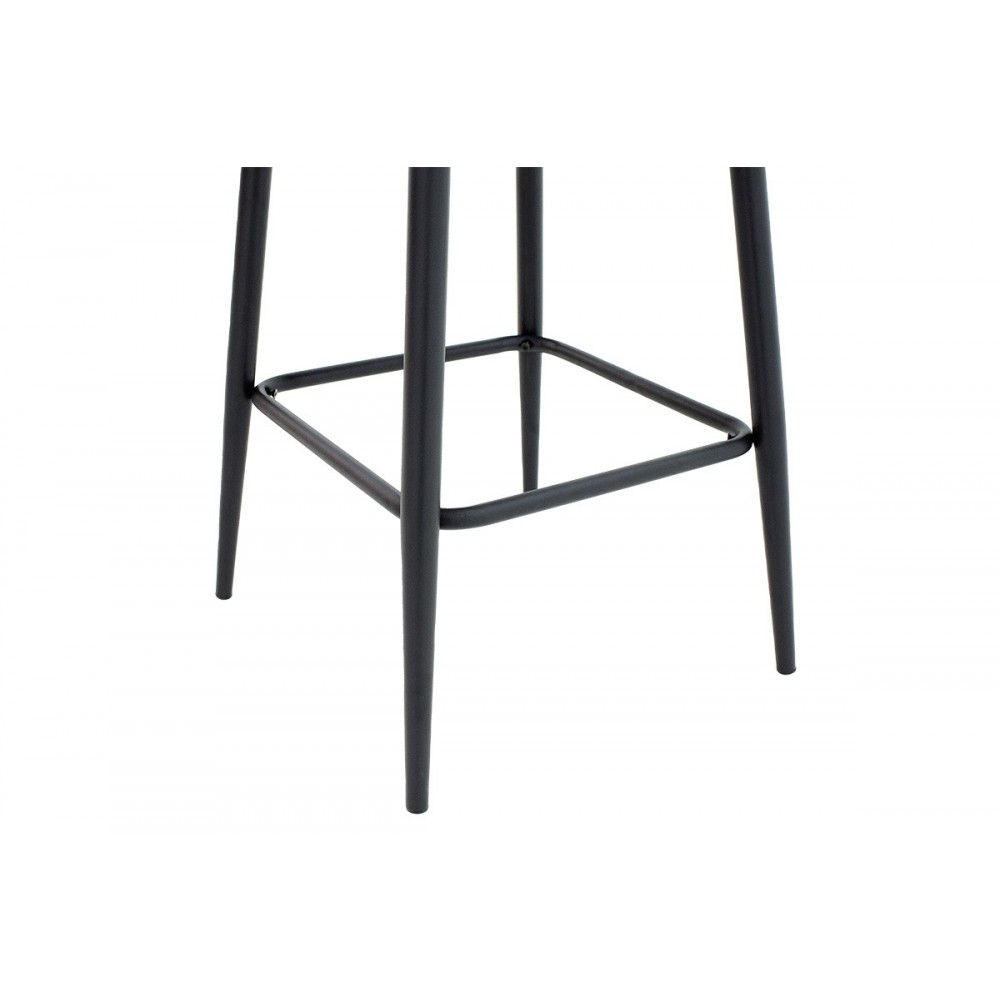 Σκαμπό μπαρ "INFLAME" από PU/μέταλλο σε χρώμα ανρθακί/μαύρο 48x55x107