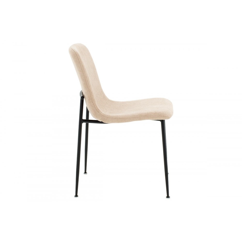 Καρέκλα "GRATIFY" από μέταλλο/ύφασμα σε χρώμα μαύρο/εκρού 44x58x81