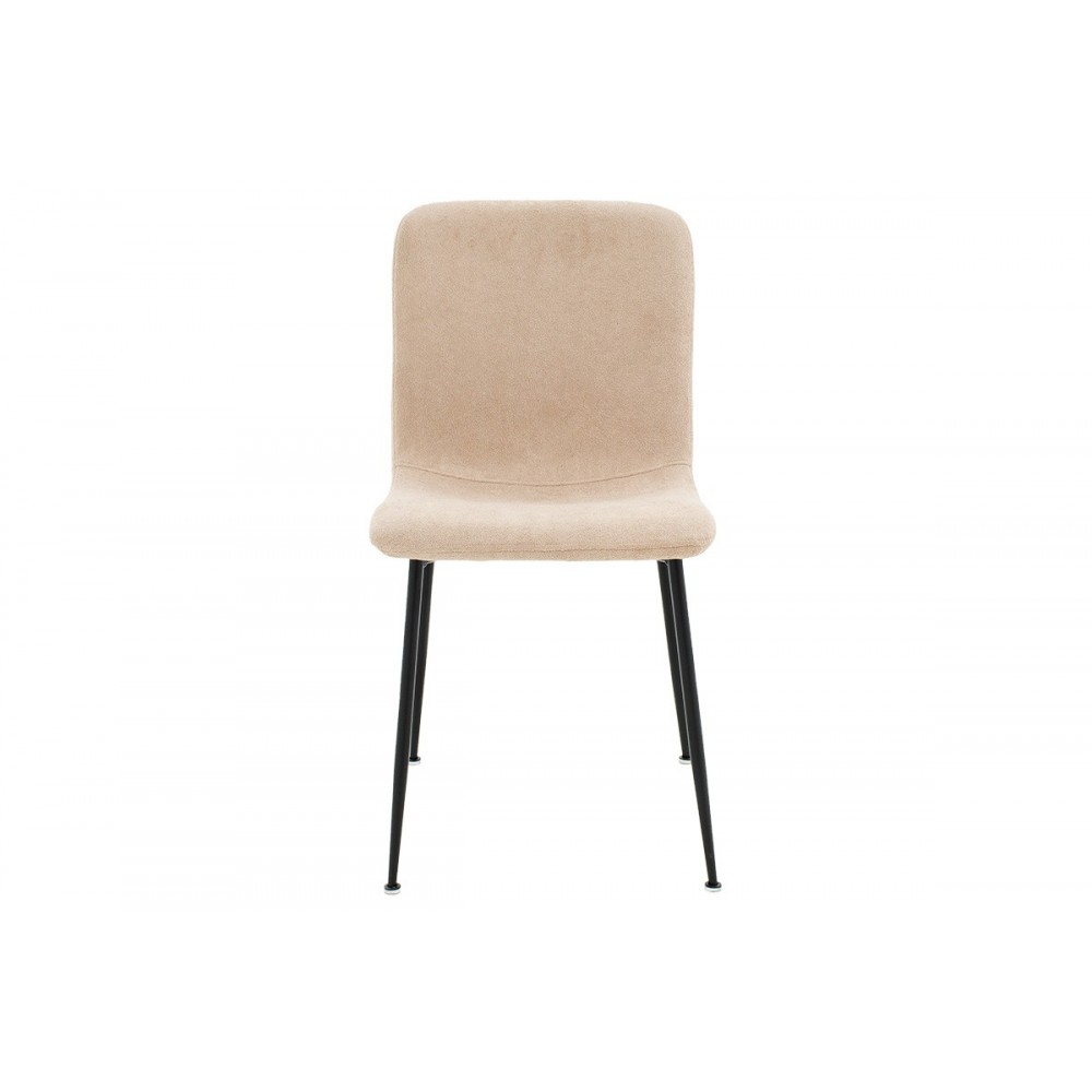 Καρέκλα "GRATIFY" από μέταλλο/ύφασμα σε χρώμα μαύρο/εκρού 44x58x81