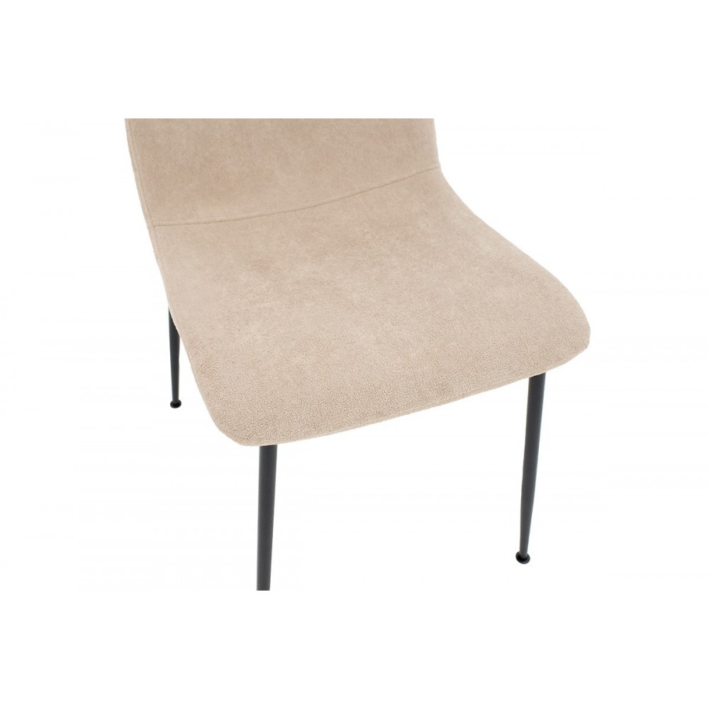 Καρέκλα "GRATIFY" από μέταλλο/ύφασμα σε χρώμα μαύρο/εκρού 44x58x81