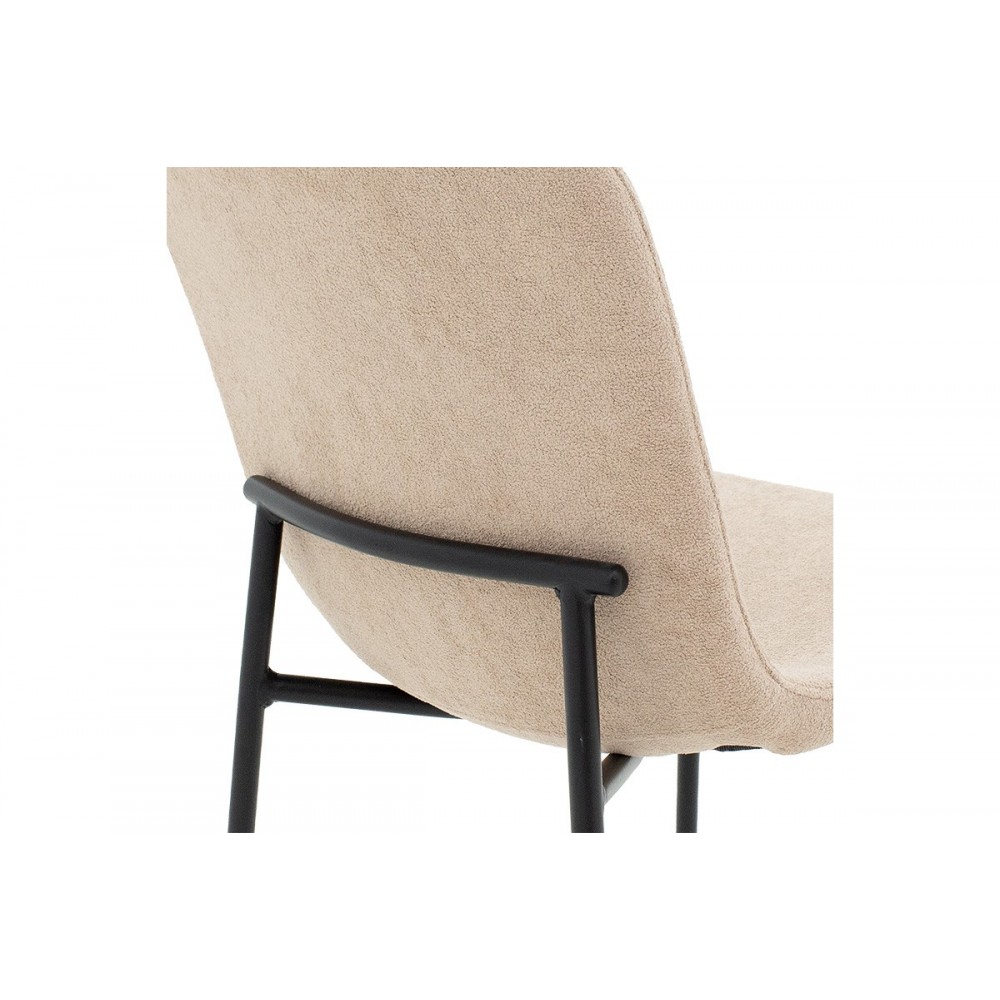 Καρέκλα "GRATIFY" από μέταλλο/ύφασμα σε χρώμα μαύρο/εκρού 44x58x81