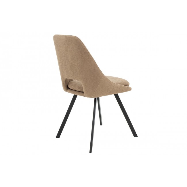 Καρέκλα "INITIATE" από ύφασμα/μέταλλο σε καφέ/μαύρο χρώμα 48x57x85