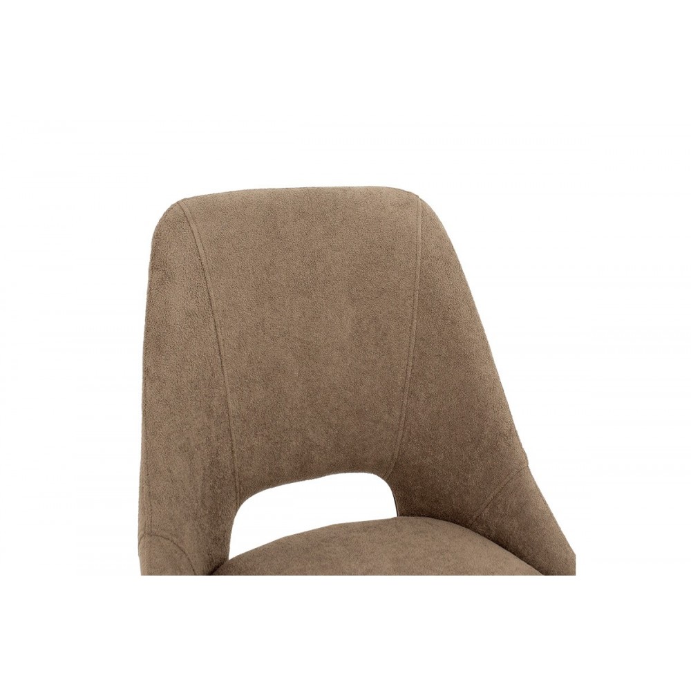 Καρέκλα "INITIATE" από ύφασμα/μέταλλο σε καφέ/μαύρο χρώμα 48x57x85